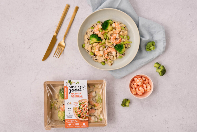 Masala Garnele mit Gemüse und Reis