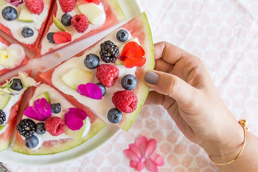 Wassermelonen Pizza Bild 2 Großansicht