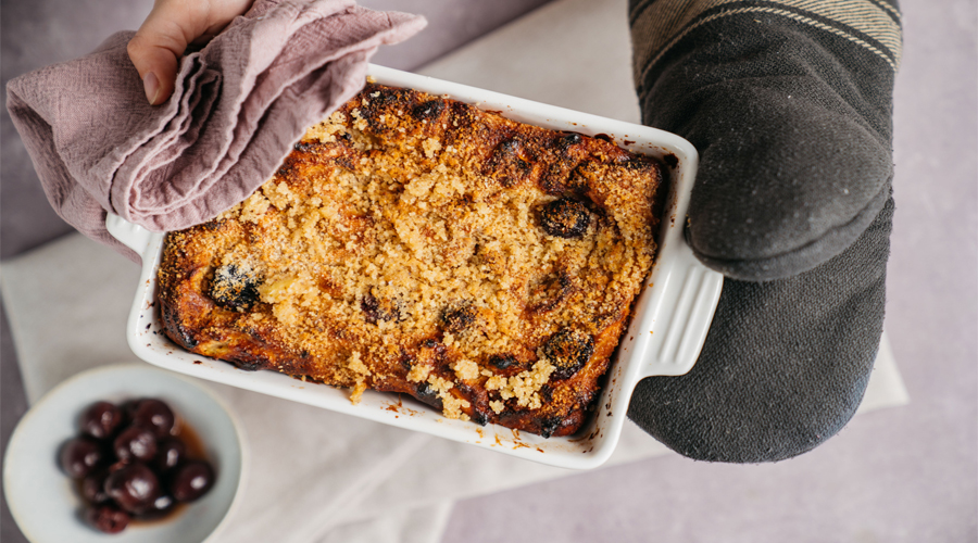 Spätzle Auflauf mit Kirschen Spätzle Auflauf mit Kirschen